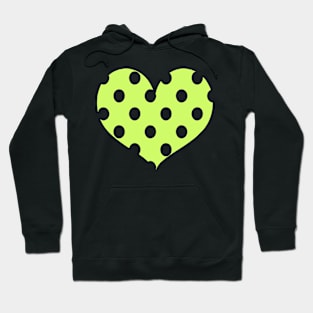 POLKADOT HEART DESIGN - PLAIN COLOR BABY LEMON YELLOW Hoodie